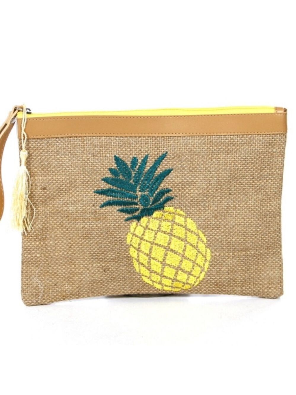 Pineapple Wristlet Beach Pouch NEW